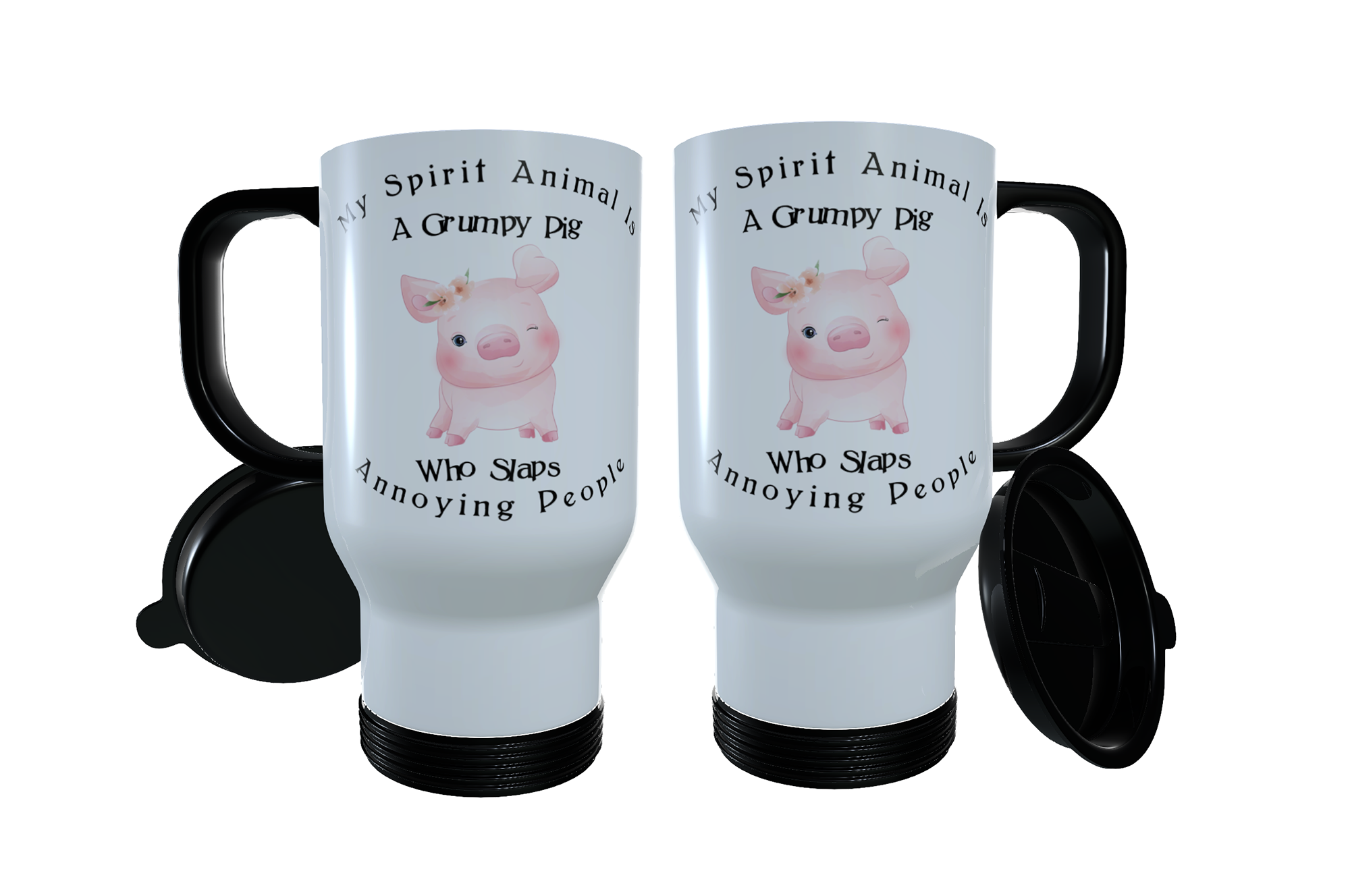 Pig - My Spirit Animal Is ... Travel Mug, Personalised Pig Mug